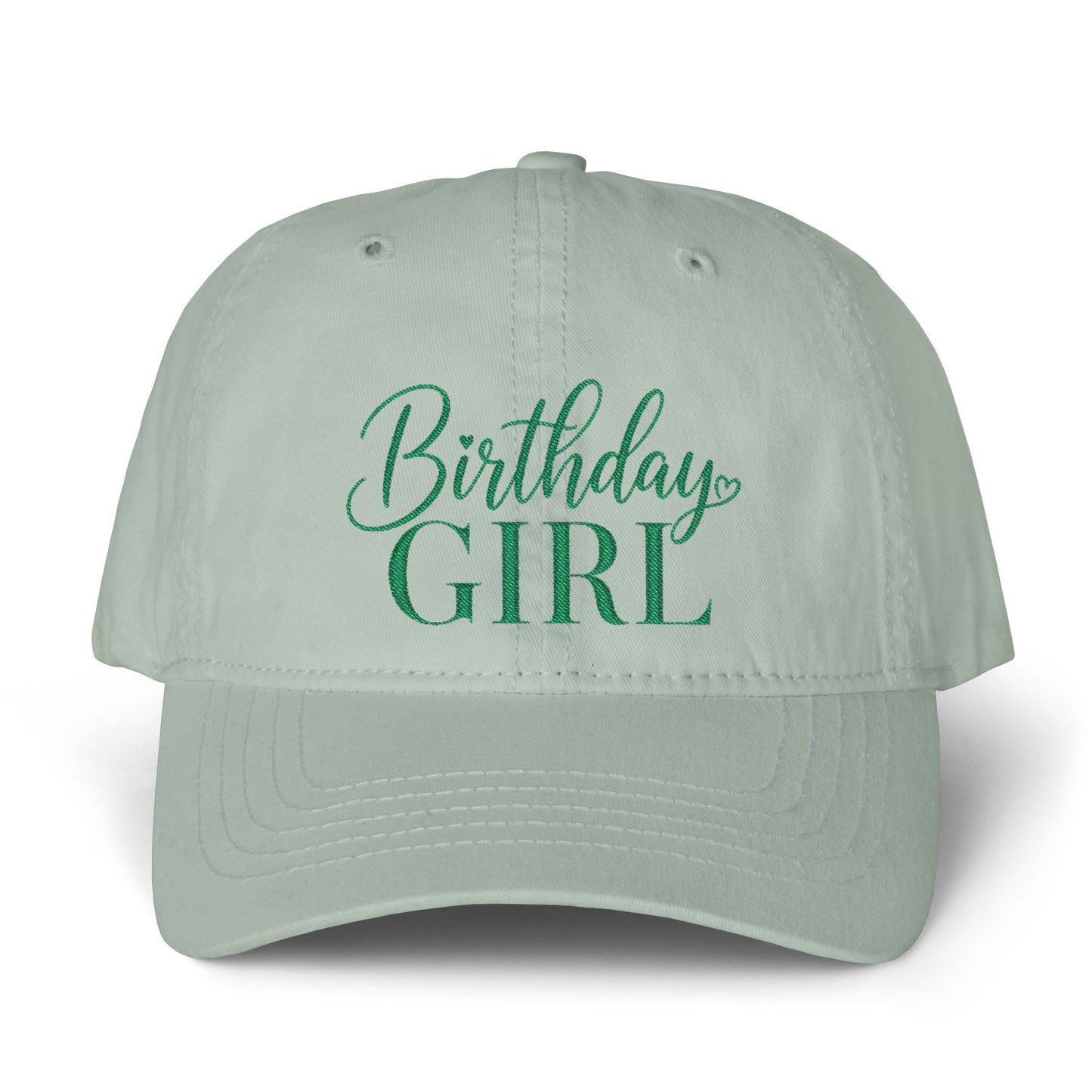 Birthday Girl Women’s Pigment-Dyed Cap – Embroidered Vintage Baseball Hat