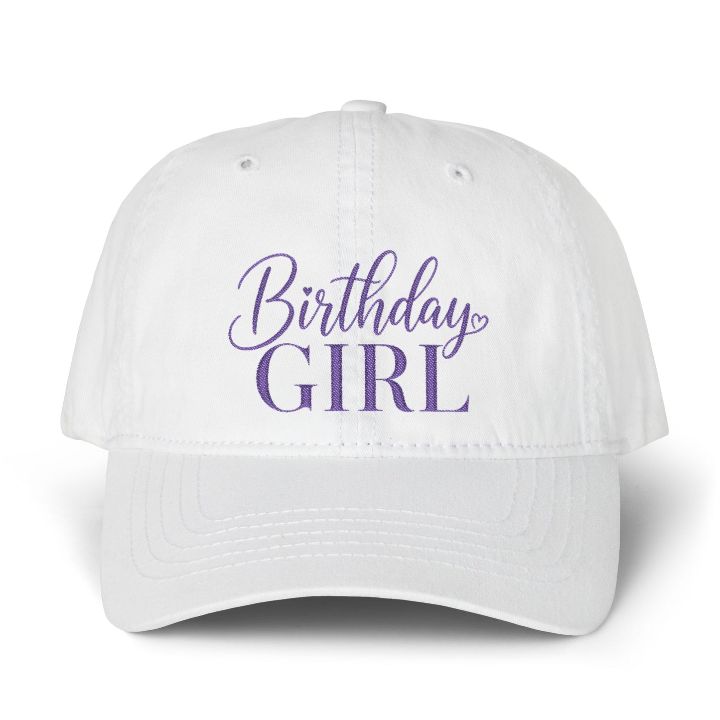 Birthday Girl Women’s Pigment-Dyed Cap – Embroidered Vintage Baseball Hat