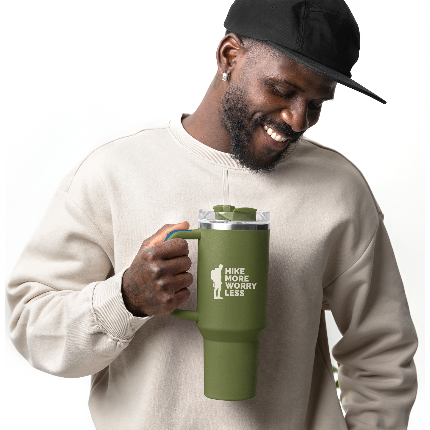 Hike More Worry Less Insulated Travel Mug, 40oz