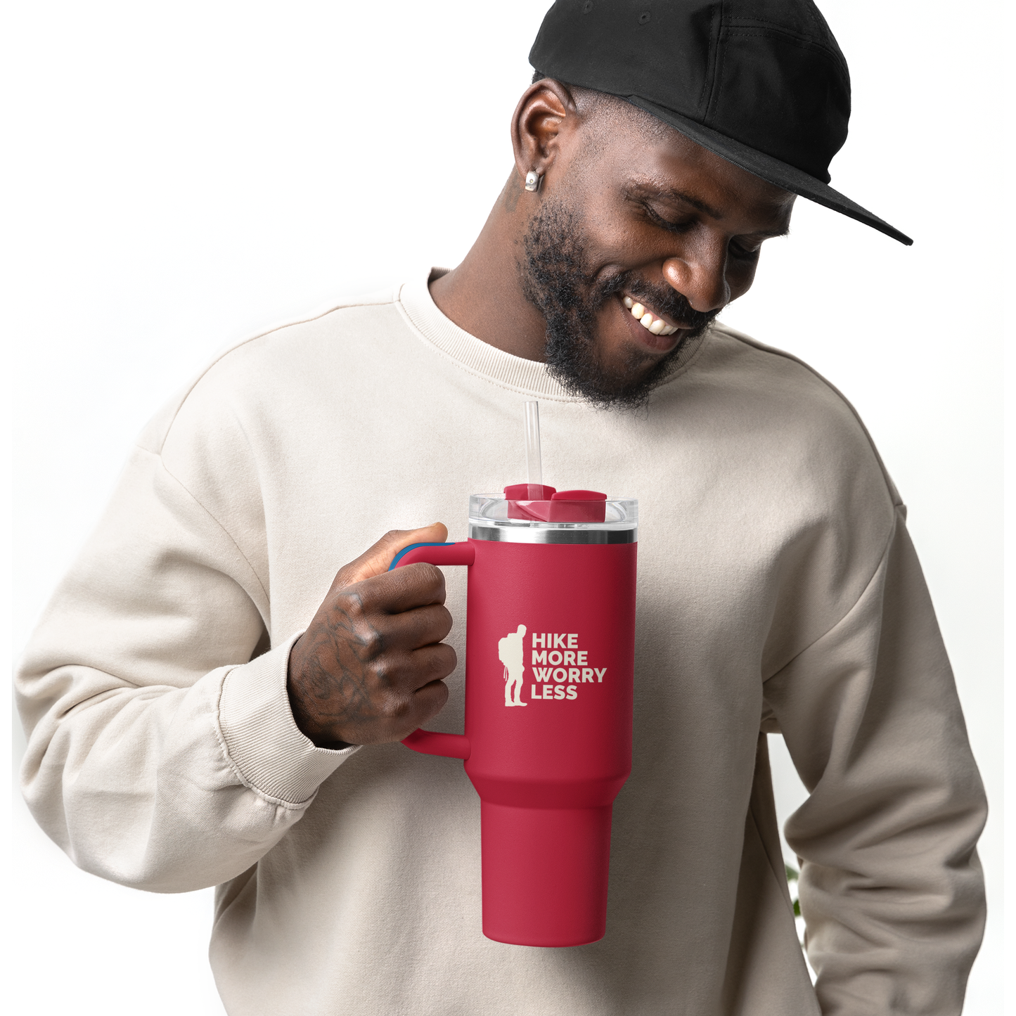 Hike More Worry Less Insulated Travel Mug, 40oz