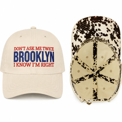 Custom Embroidery Women’s Pigment-Dyed Baseball Cap with Fashion Undervisor