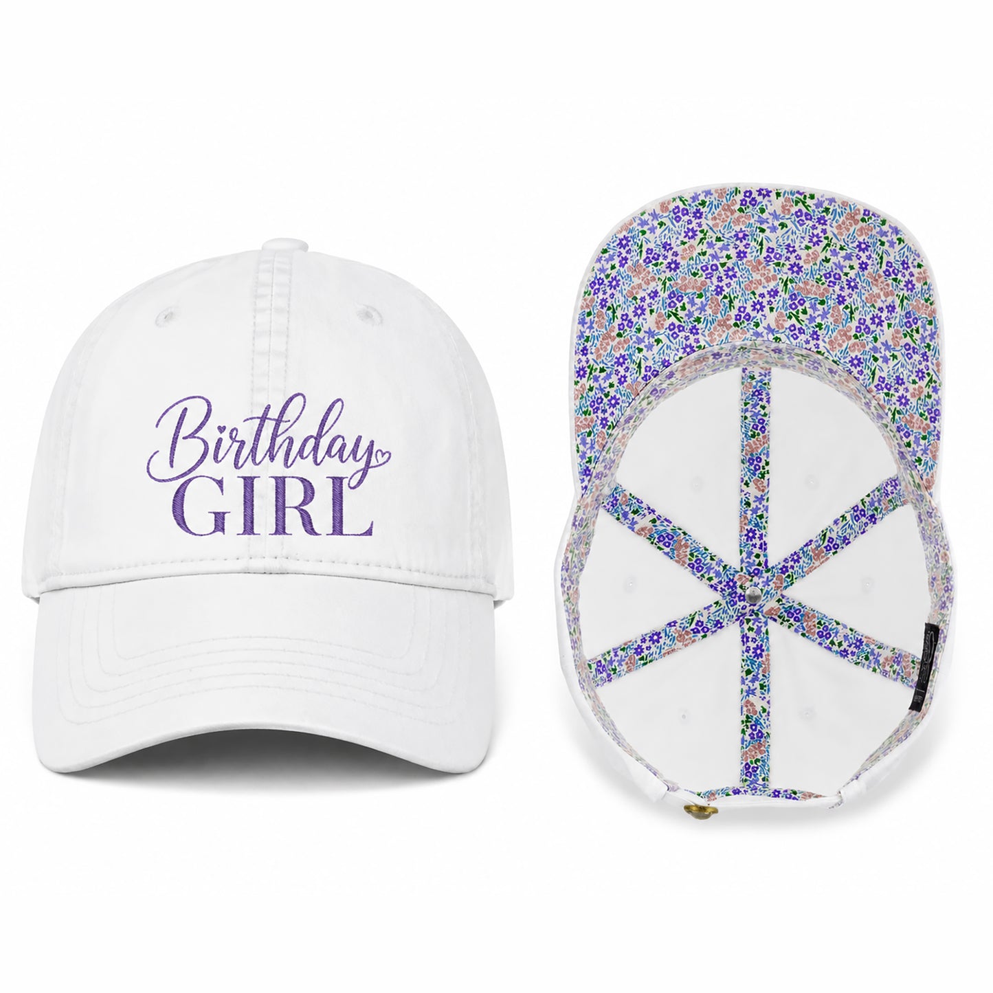 Birthday Girl Women’s Pigment-Dyed Cap – Embroidered Vintage Baseball Hat