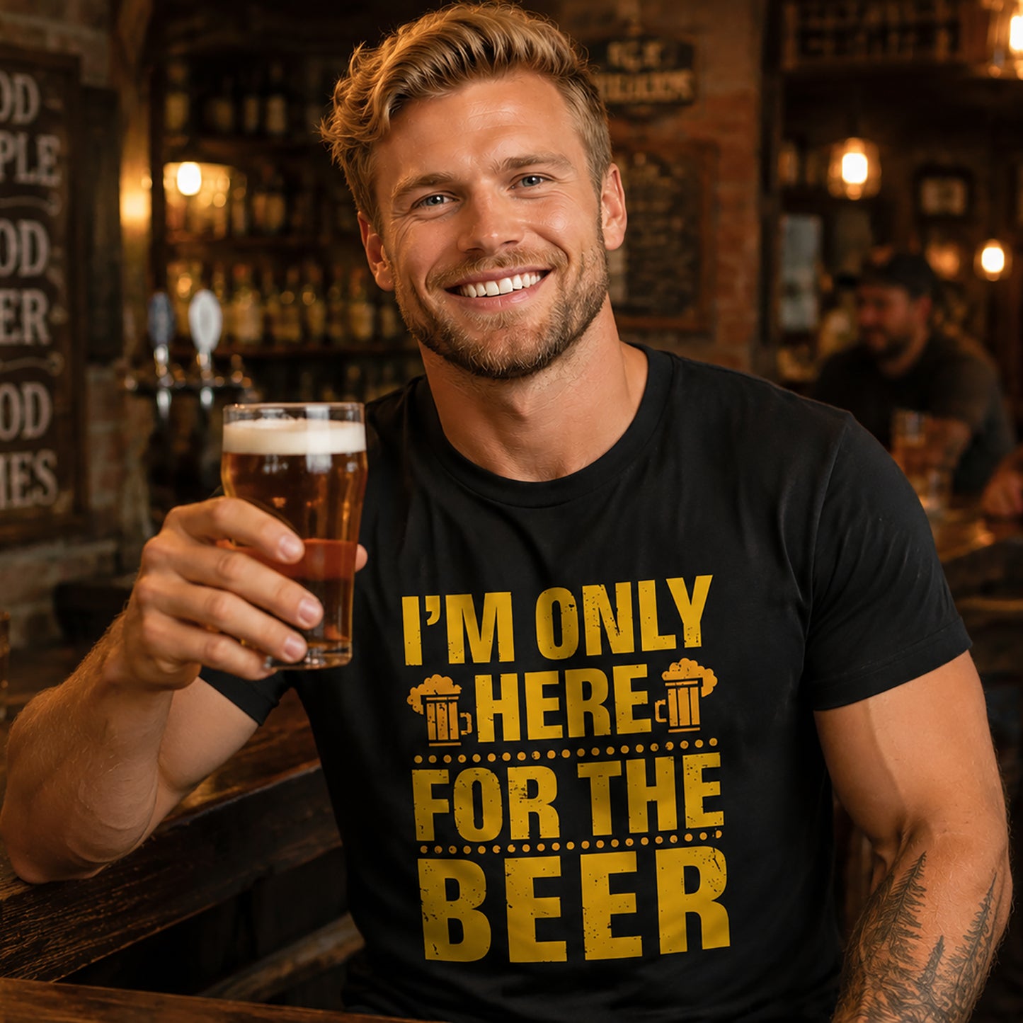 Funny Beer Slogan Tee, I'm Here For The Beer