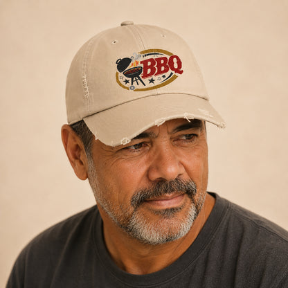 Unisex Distressed BBQ Cap - Perfect for Grill Lovers