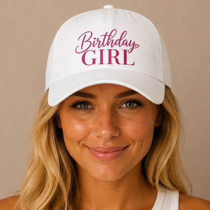 Personalized Birthday Girl Mid Profile Baseball Cap