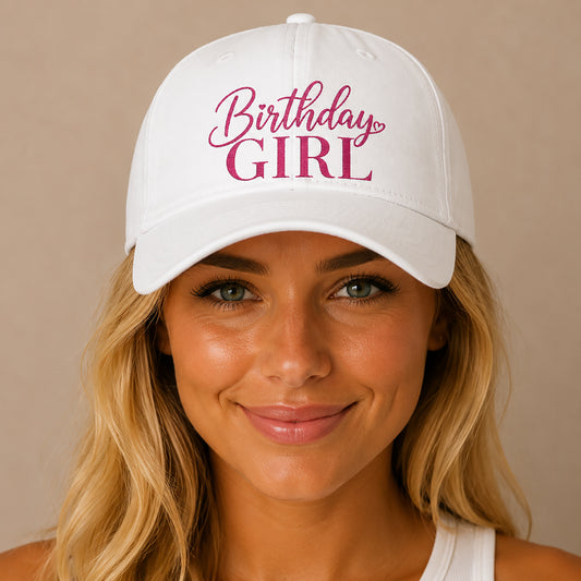 Personalized Birthday Girl Mid Profile Baseball Cap