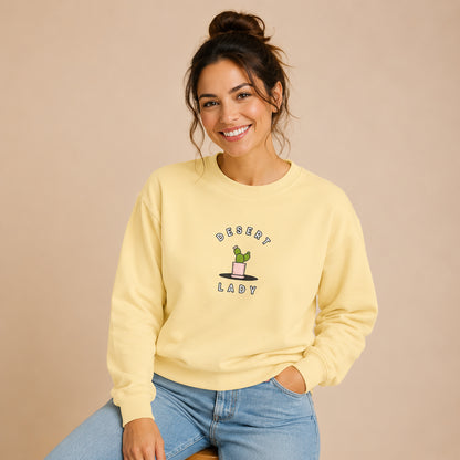Desert Lady Unisex Lightweight Crewneck Sweatshirt