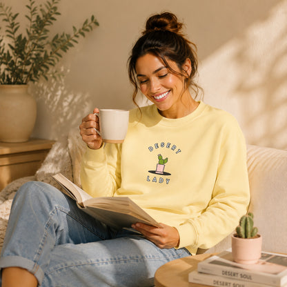 Desert Lady Unisex Lightweight Crewneck Sweatshirt