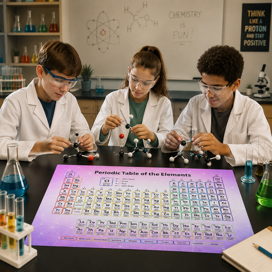 Periodic Table Poster — Colorful Educational Chemistry Wall Art