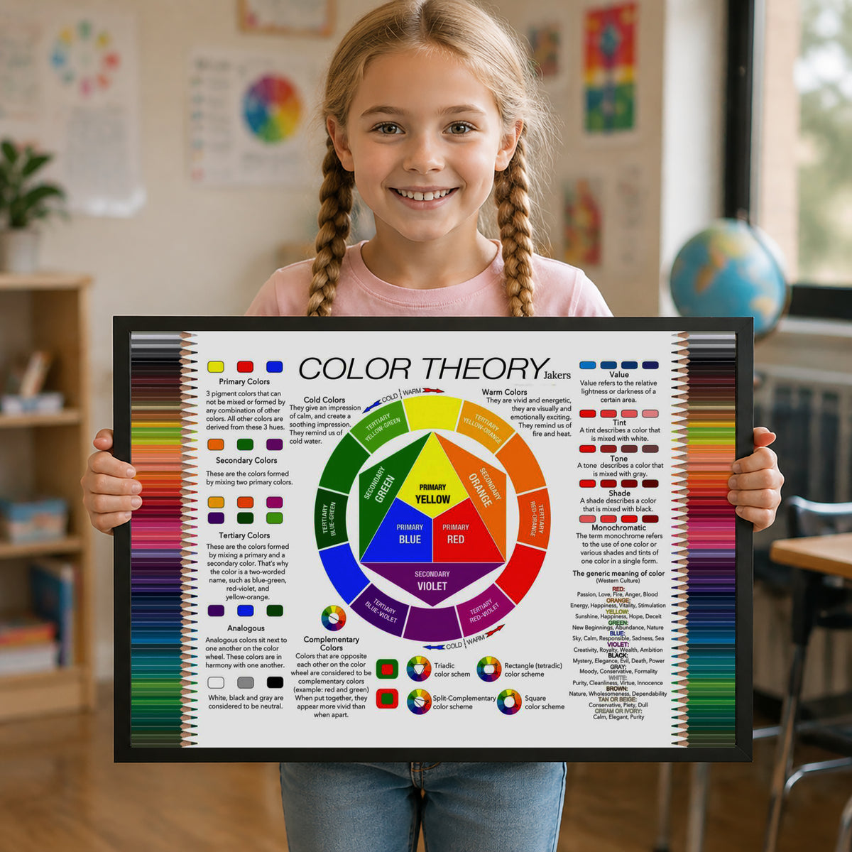 Color Theory Poster - Educational Color Wheel