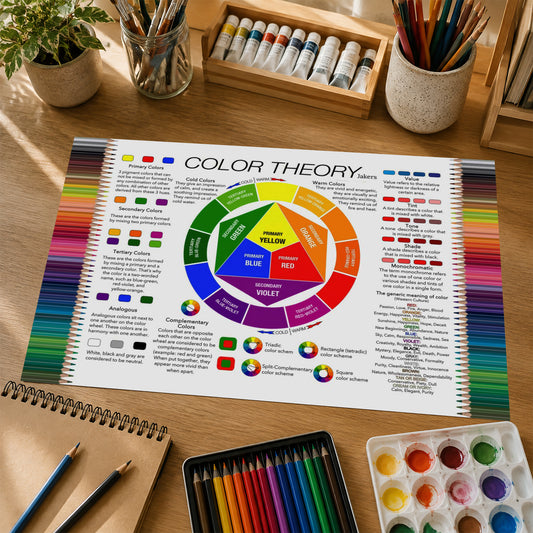 Color Theory Poster - Educational Color Wheel