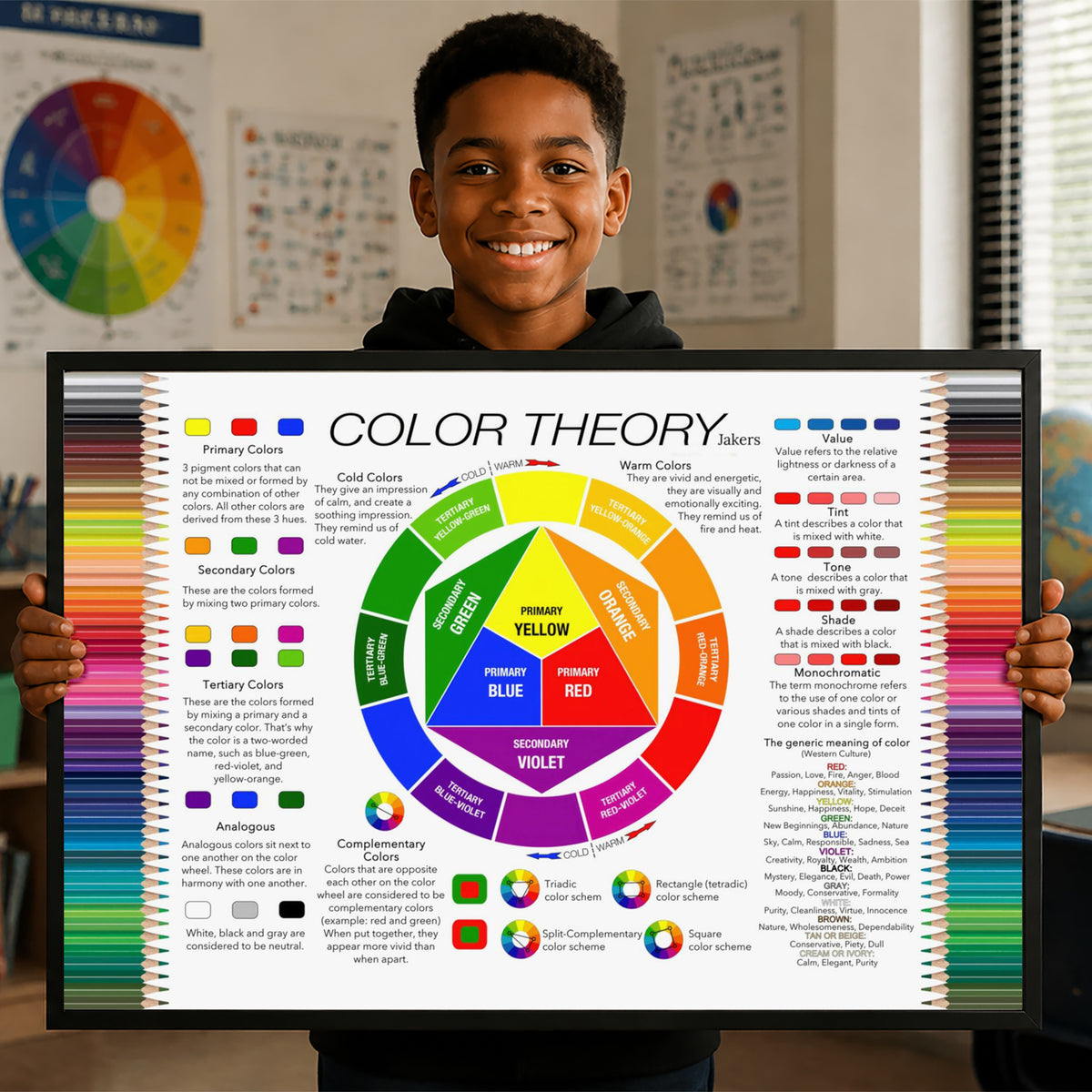 Color Theory Poster - Educational Color Wheel