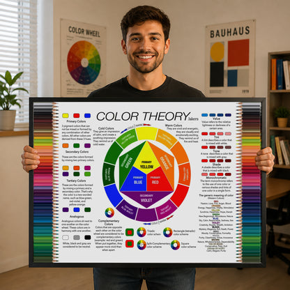 Color Theory Poster - Educational Color Wheel