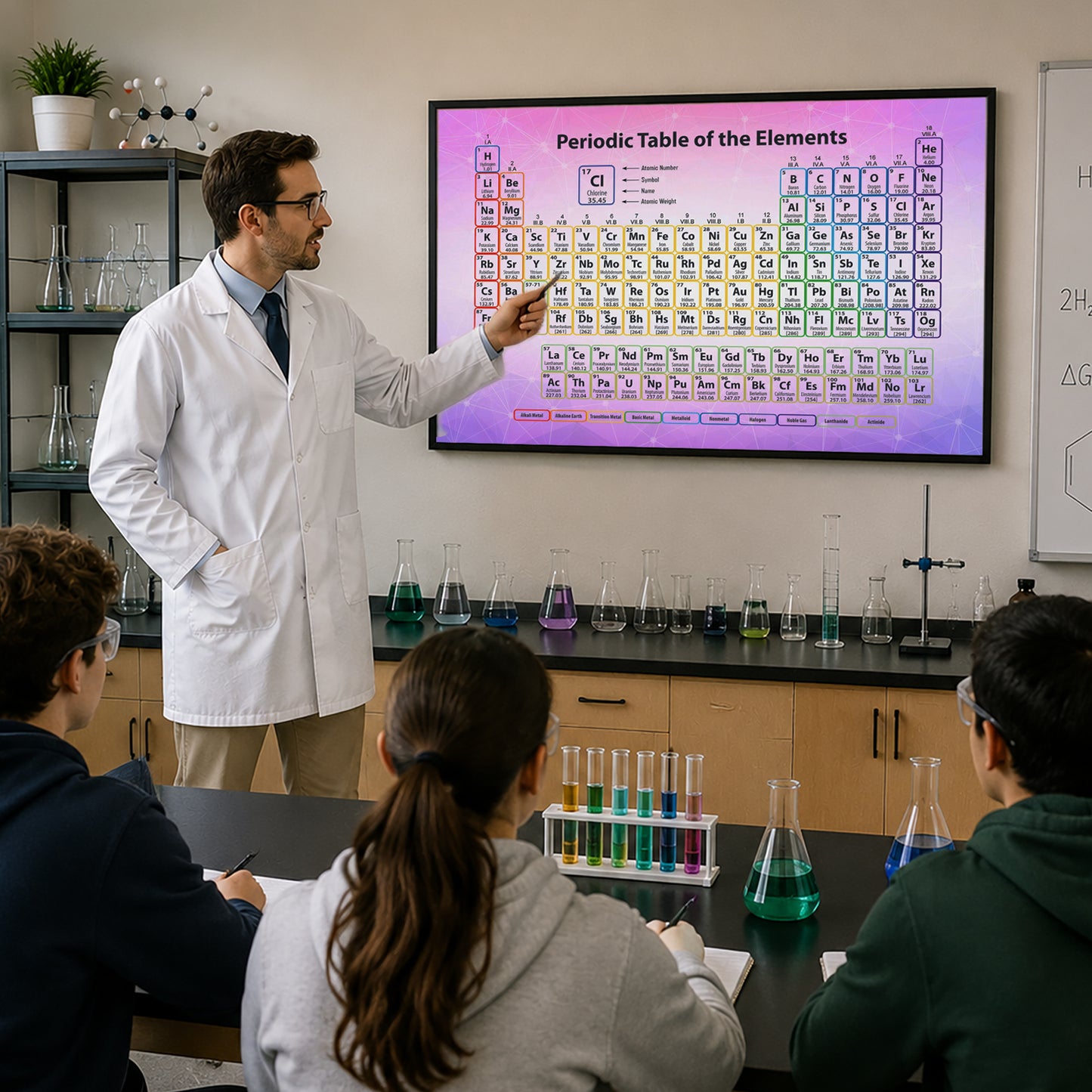 Periodic Table Poster — Colorful Educational Chemistry Wall Art