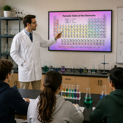 Periodic Table Poster — Colorful Educational Chemistry Wall Art