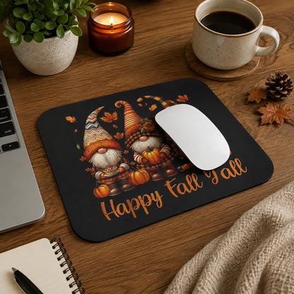 Fall Gnome Mouse Pad, Cozy Desk Decor, Happy Fall Y'all