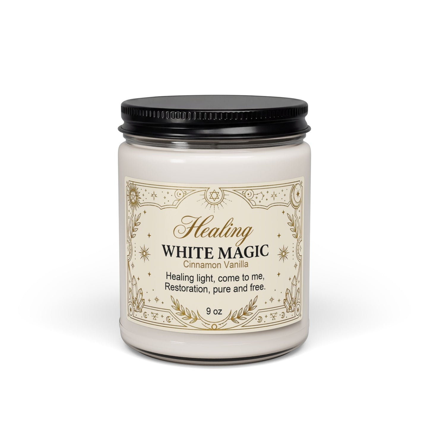 Healing White Magic Scented Soy Candle  –  9 oz
