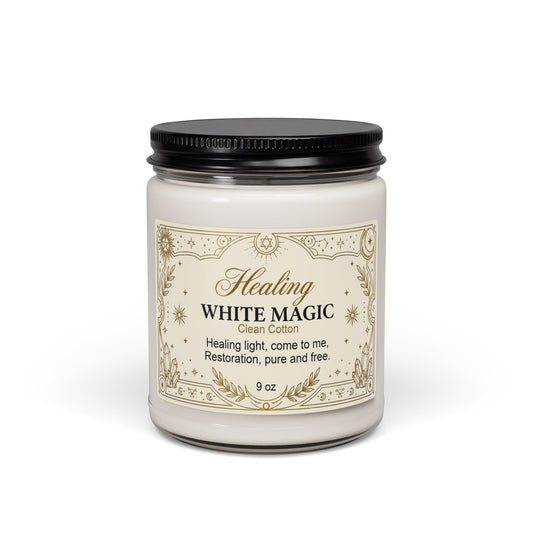 Healing White Magic Scented Soy Candle  –  9 oz