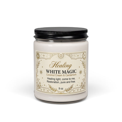 Healing White Magic Scented Soy Candle  –  9 oz