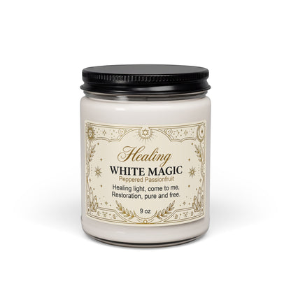Healing White Magic Scented Soy Candle  –  9 oz