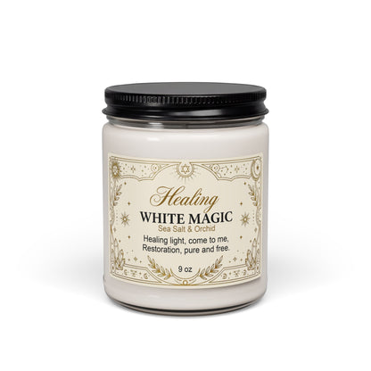 Healing White Magic Scented Soy Candle  –  9 oz