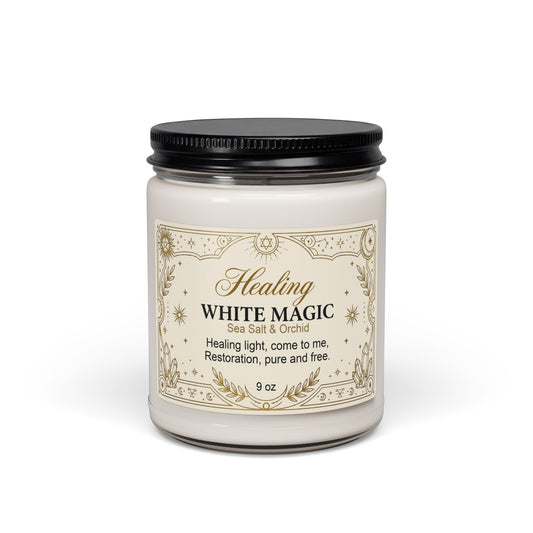 Healing White Magic Scented Soy Candle  –  9 oz