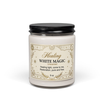 Healing White Magic Scented Soy Candle  –  9 oz