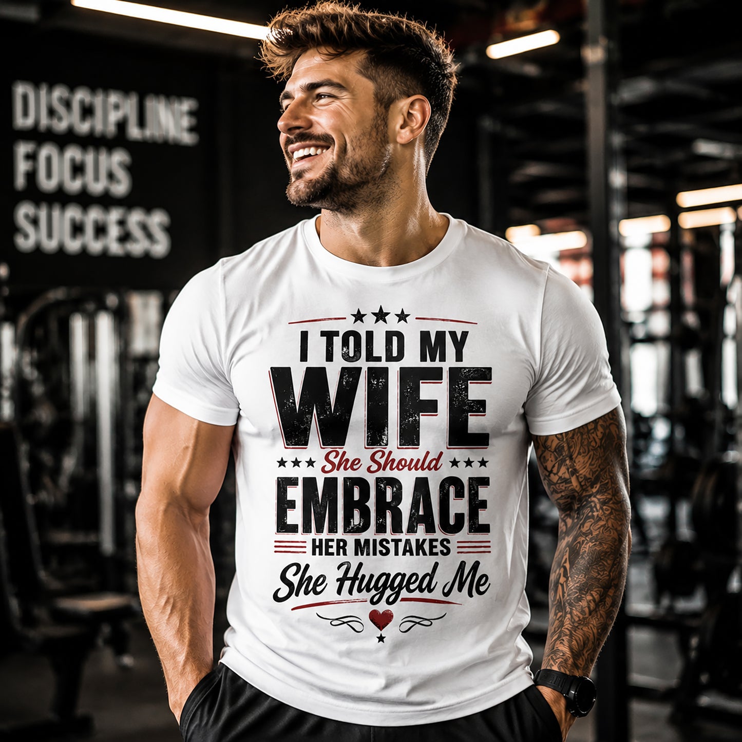 Wife Embrace Funny Graphic Tee