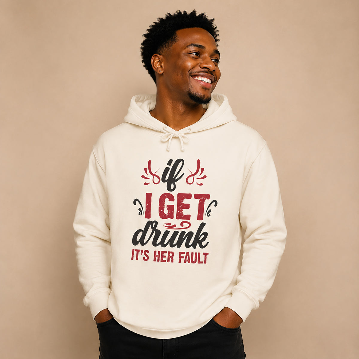 Playful Lightweight Hooded Sweatshirt, Perfect for Parties