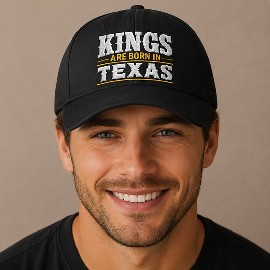 Custom Embroidered Dad Cap – "Kings Are Born In..."