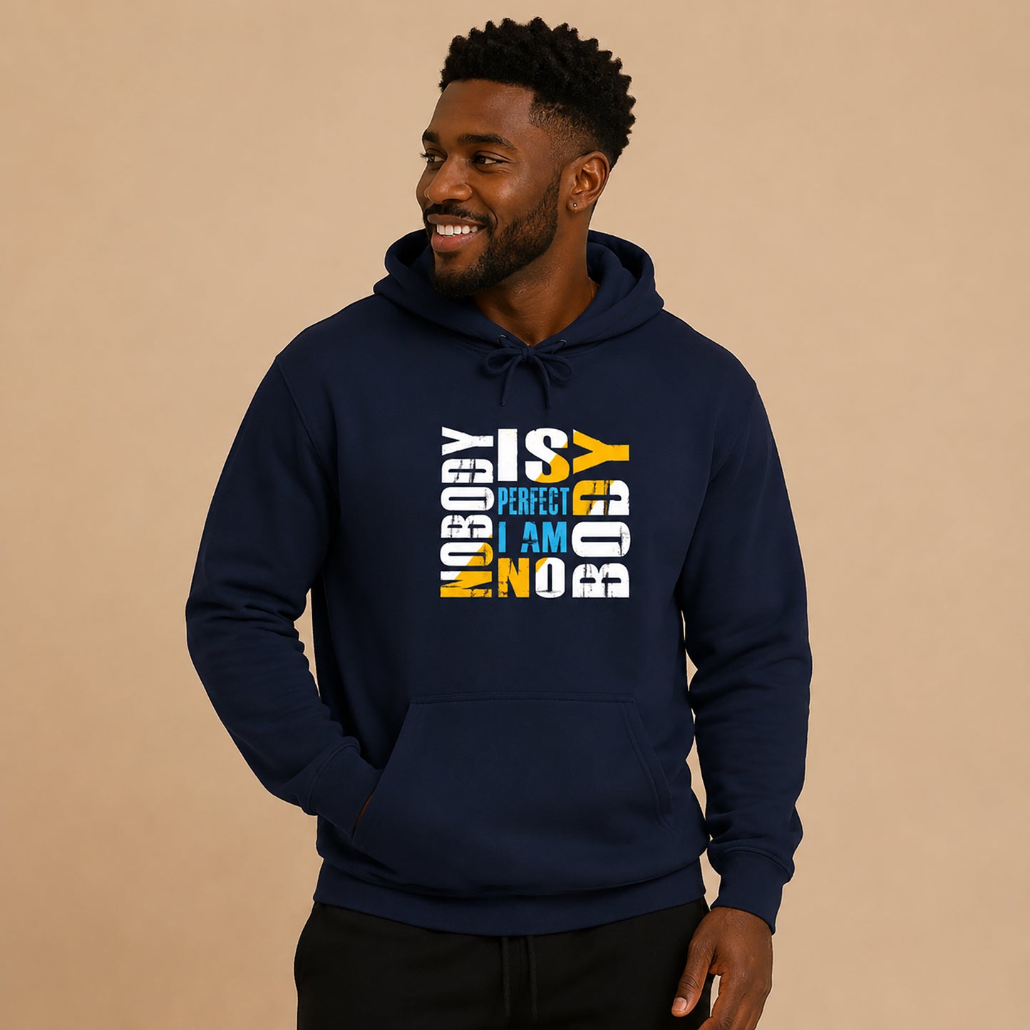 Nobody is Perfect Unisex Hoodie – Comfortable Sweatshirt for Everyday Wear