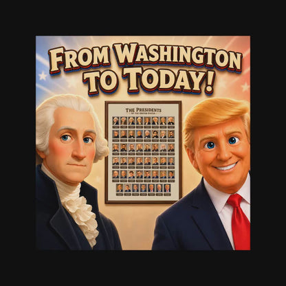 Cartoon U.S. Presidents Poster – American History Wall Art