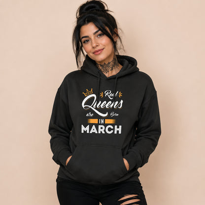 Personalized Birthday Hoodie — "Real Queens are born in ..."