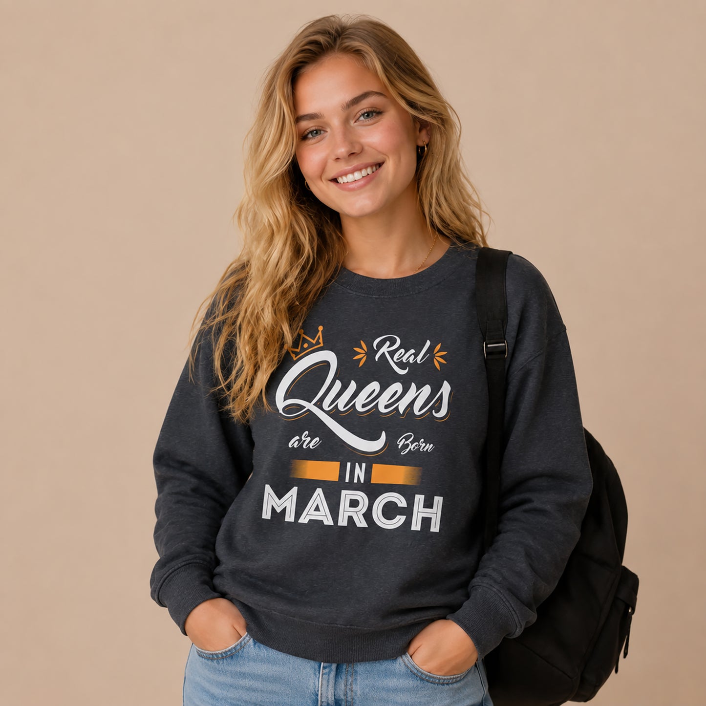 Custom Birthday Sweatshirt —"Real Queens Are Born in..." Gift for Her