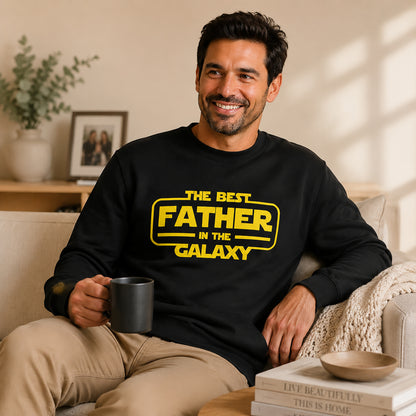 Galaxy-Themed Father's Day Crewneck Sweatshirt