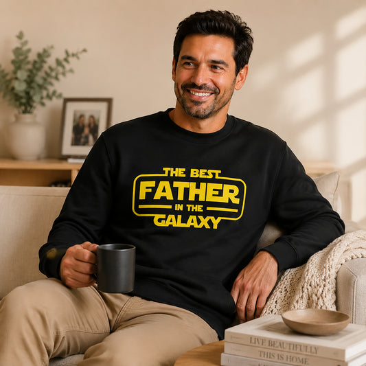 Galaxy-Themed Father's Day Crewneck Sweatshirt