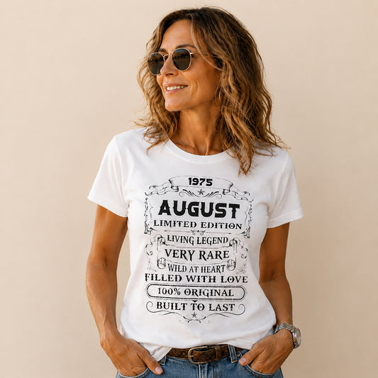 Vintage Typography Tee - Living Legend Birthday T-Shirt
