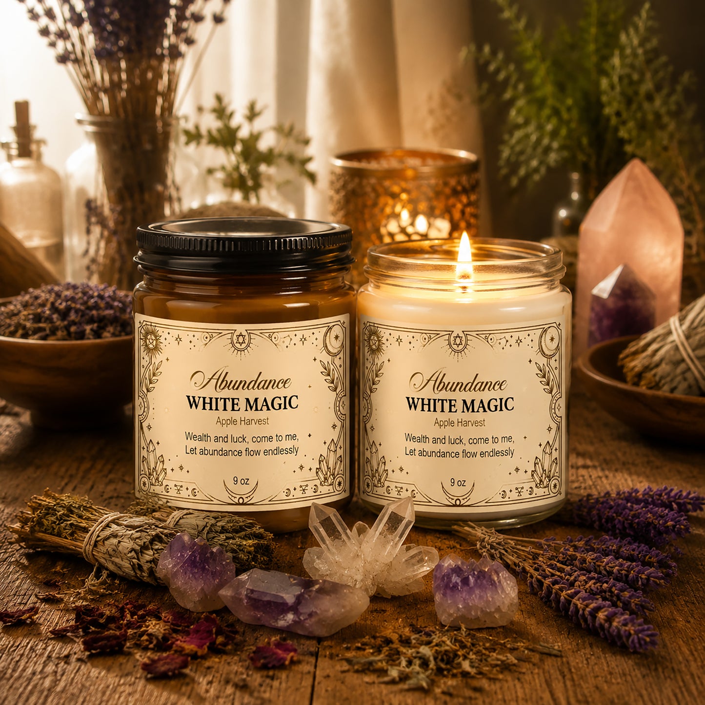 White Magic ‘Abundance’ Scented Soy Candle — 9oz